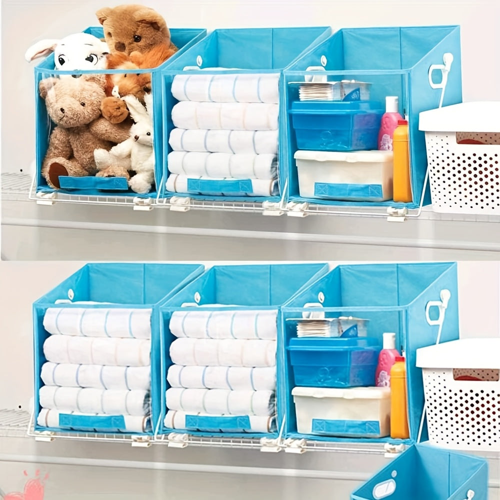 Pull-Down Shelf System Includes Collapsible Bins