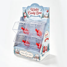 Christmas Candy Station with 4 Clear Bins & Scoops | Holiday Treat Display