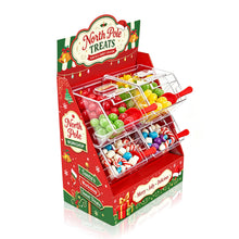 Christmas Candy Station with 4 Clear Bins & Scoops | Holiday Treat Display