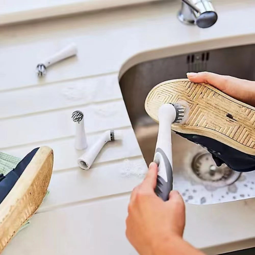 SonicScrubber Cleaning Tool with 4 brushes