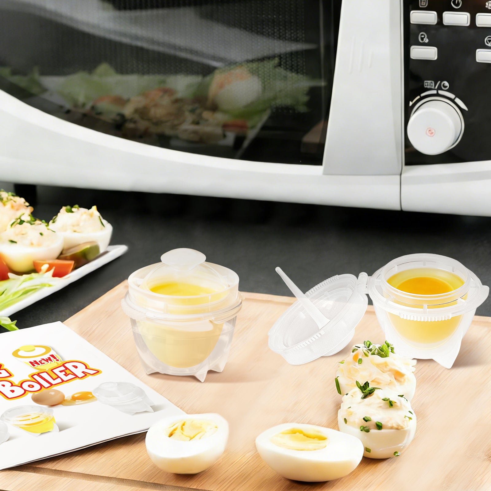 Egg Pops,Microwave Egg Cooker, Double Walled Egg Maker