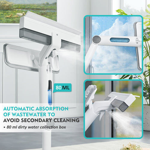 3-in-1 Window Cleaning System – Just Spray, Wipe & Squeegee