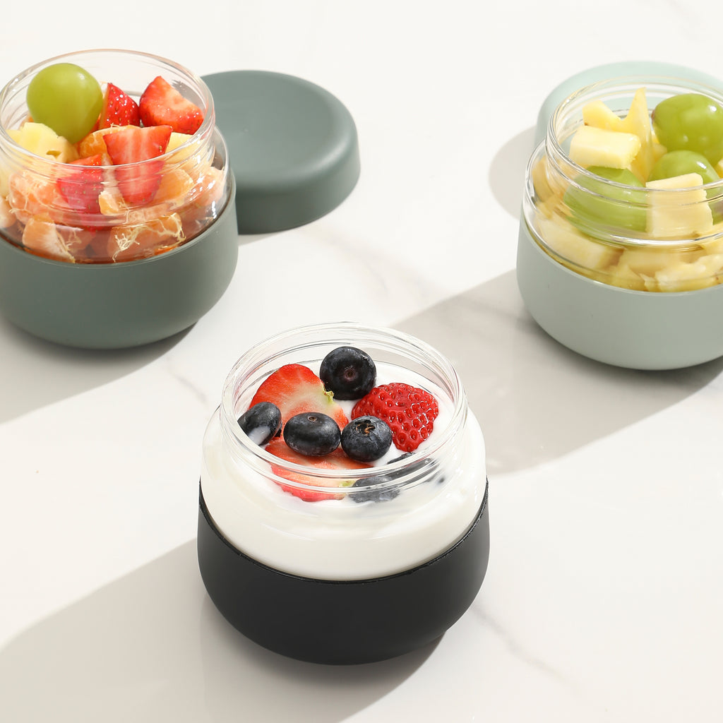 Seal Tight Glass Lunch Bowl Container, Borosilicate glass Soup containers with lids