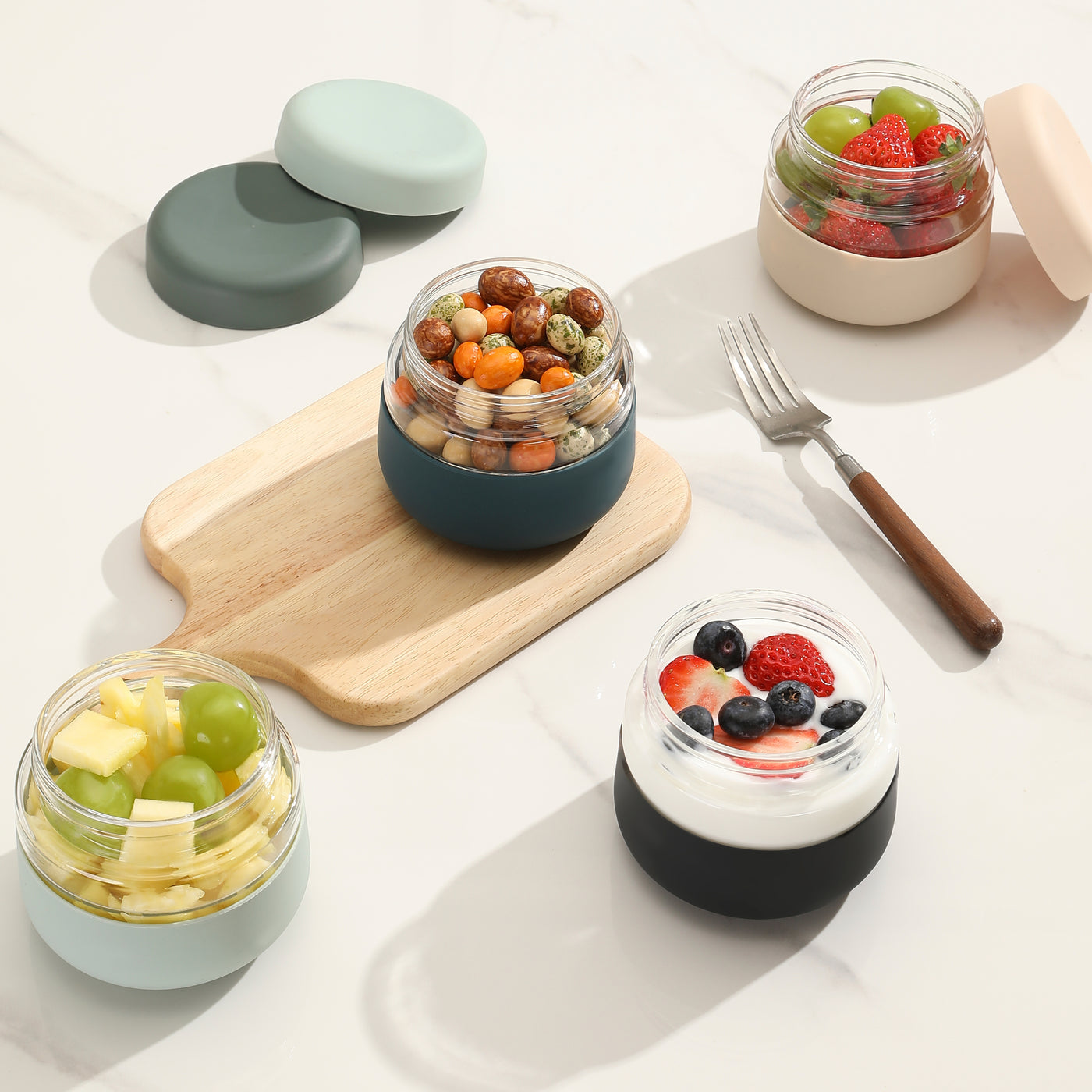 Seal Tight Glass Lunch Bowl Container, Borosilicate glass Soup containers with lids