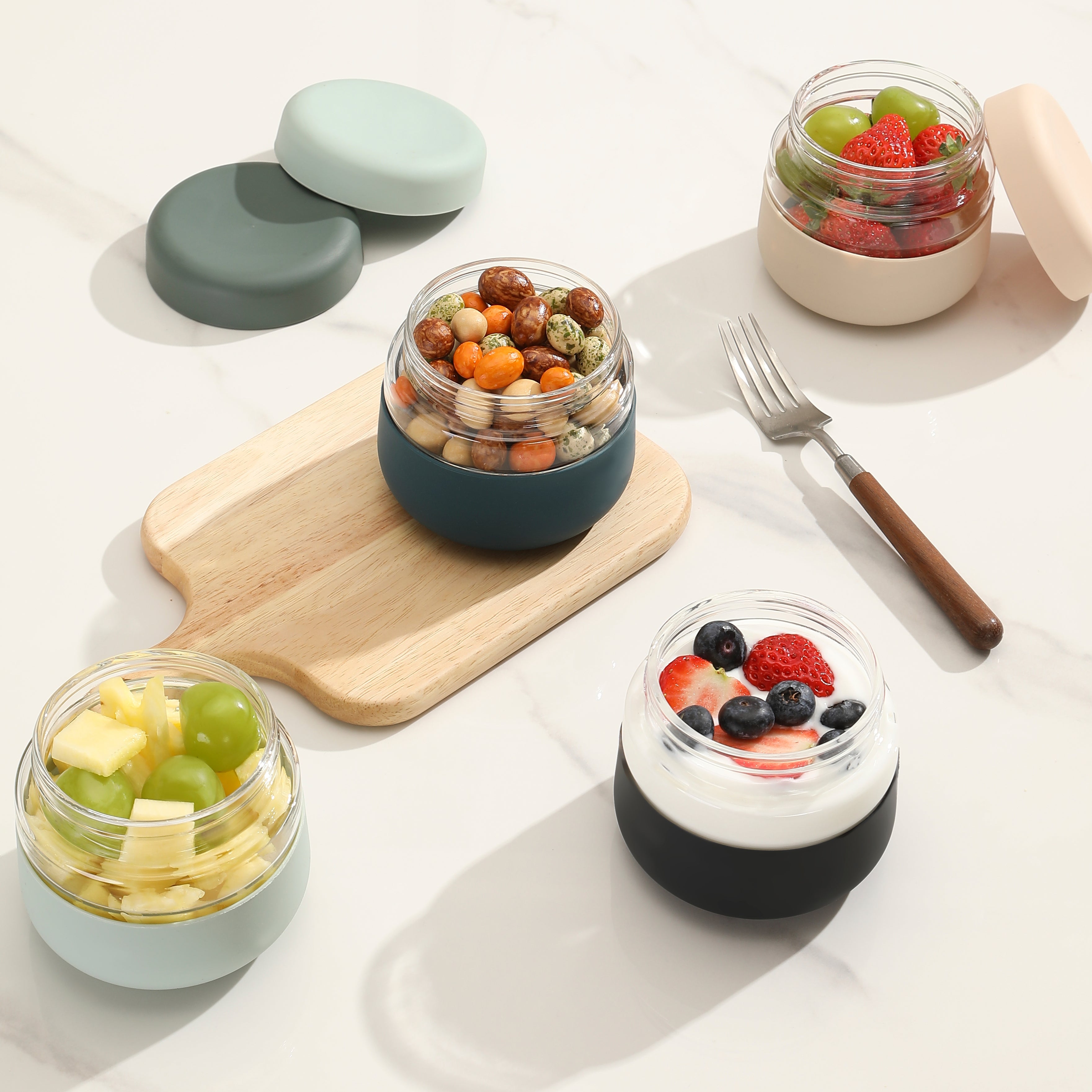 Seal Tight Glass Lunch Bowl Container, Borosilicate glass Soup containers with lids