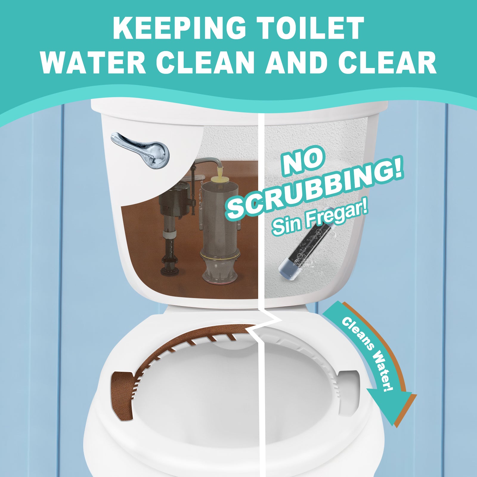 4PC-Magnetic Toilet Bowl Cleaner