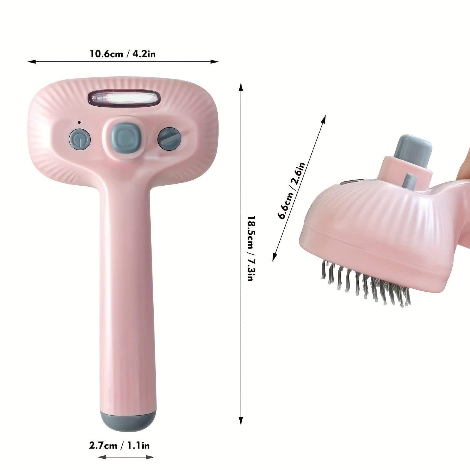 Pett Steam Brush 4 in 1 Brush with Soft Head for Shedding