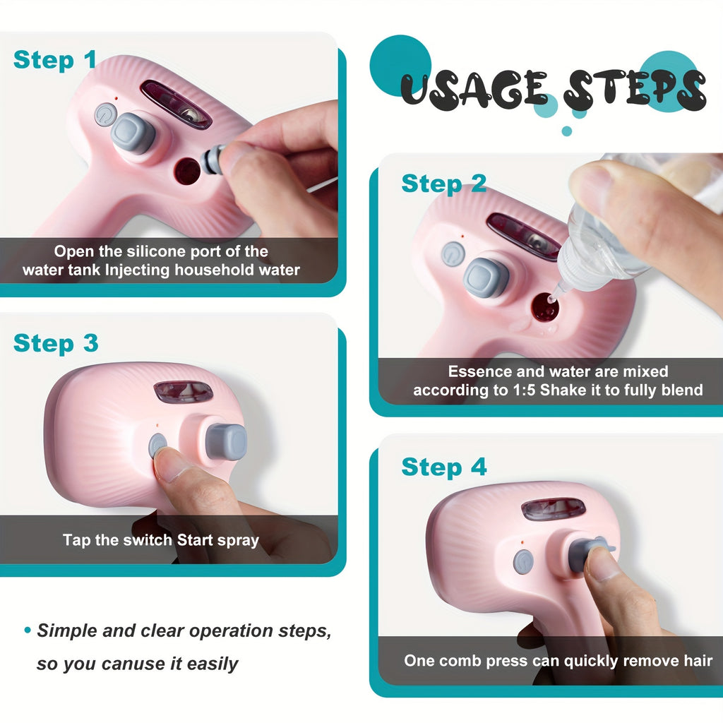 Pett Steam Brush 4 in 1 Brush with Soft Head for Shedding