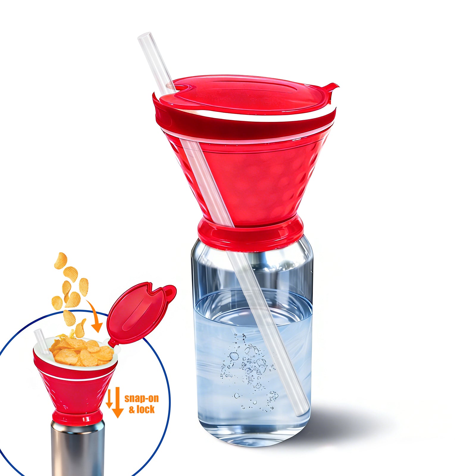 2-in-1 Snack Bowl & Soda Can Topper