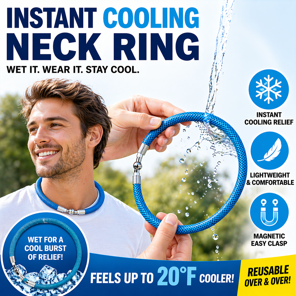 Innodoris Evaporative Cooling Neck Wrap - 23g Ultra-Lightweight Neck Cooler for Extreme Summer Heat, Reusable Water-Activated Cooling Towel Band, Minimalist Athletic Design for Running & Gym