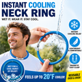 Innodoris Evaporative Cooling Neck Wrap - 23g Ultra-Lightweight Neck Cooler for Extreme Summer Heat, Reusable Water-Activated Cooling Towel Band, Minimalist Athletic Design for Running & Gym