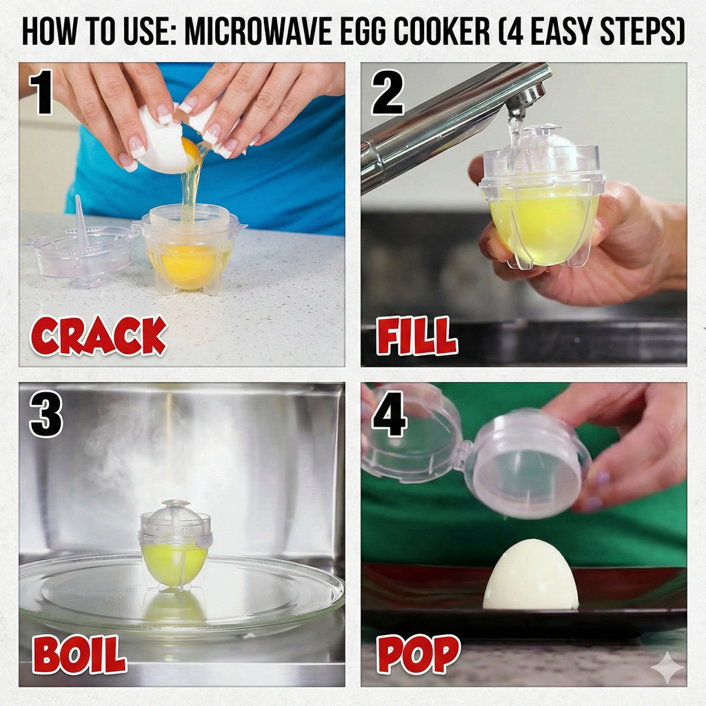Egg Pops,Microwave Egg Cooker, Double Walled Egg Maker