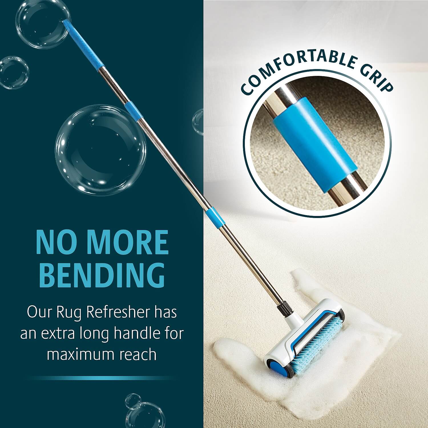 Rug Carpet Cleaner Refresher Brush for Home for Spills Stains