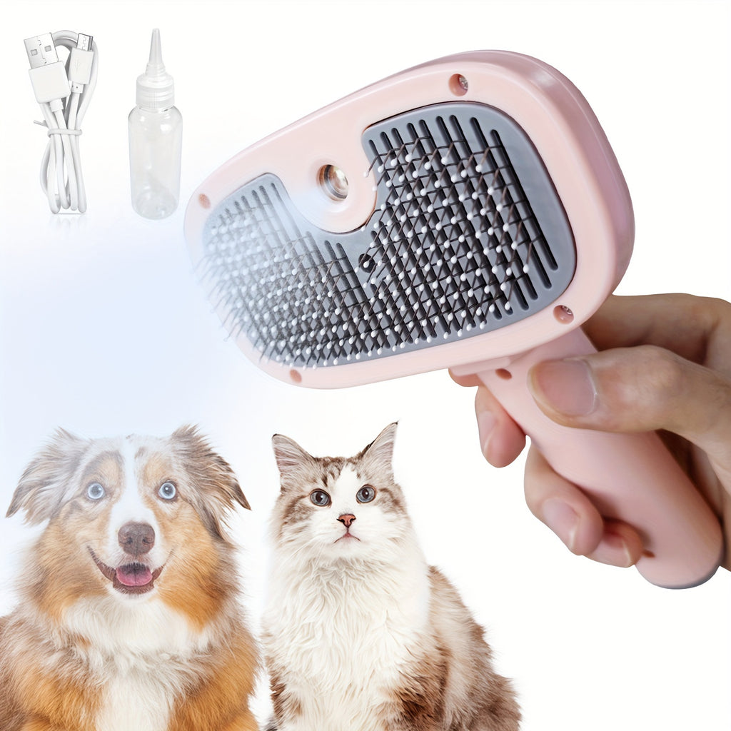 Pett Steam Brush 4 in 1 Brush with Soft Head for Shedding