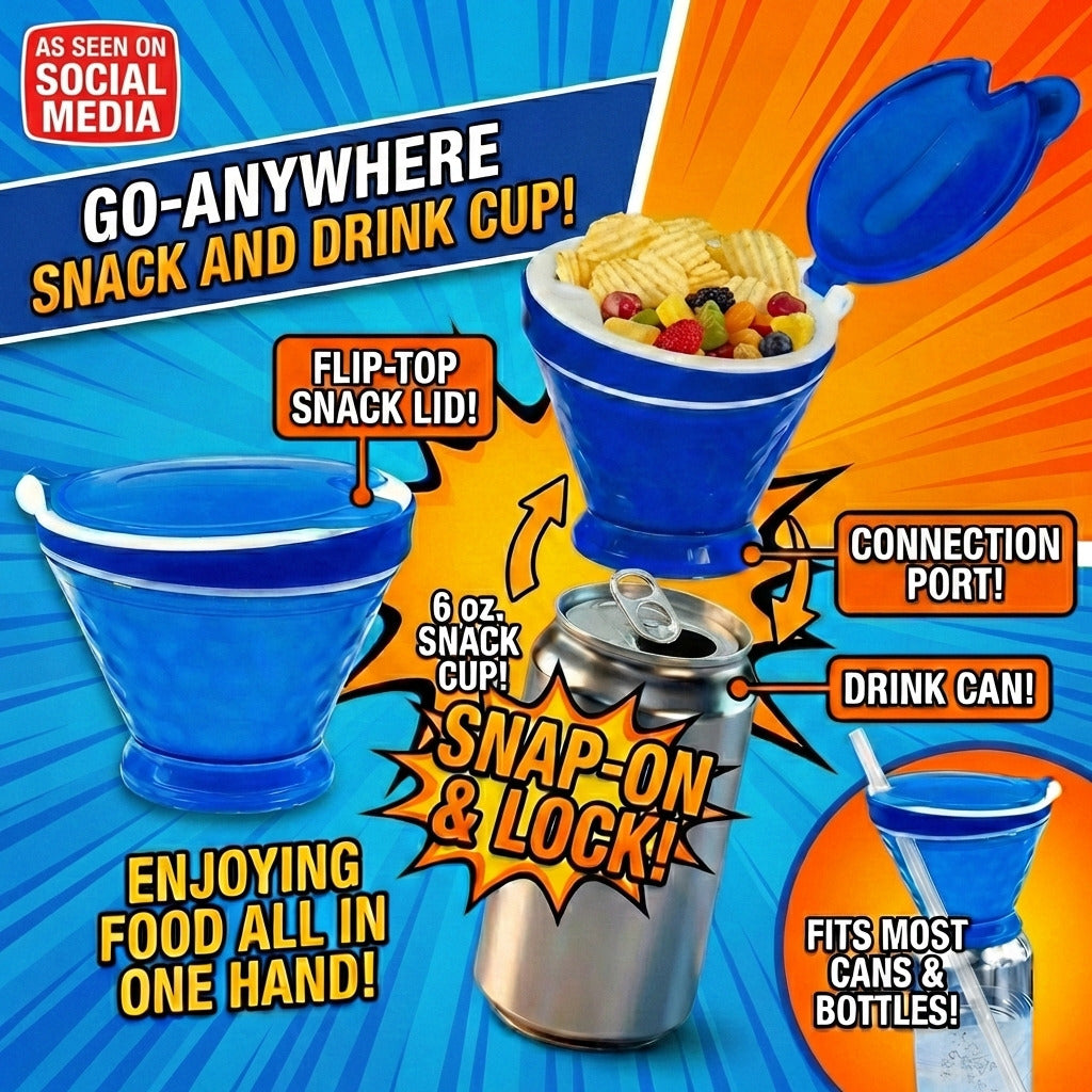 2-in-1 Snack Bowl & Soda Can Topper
