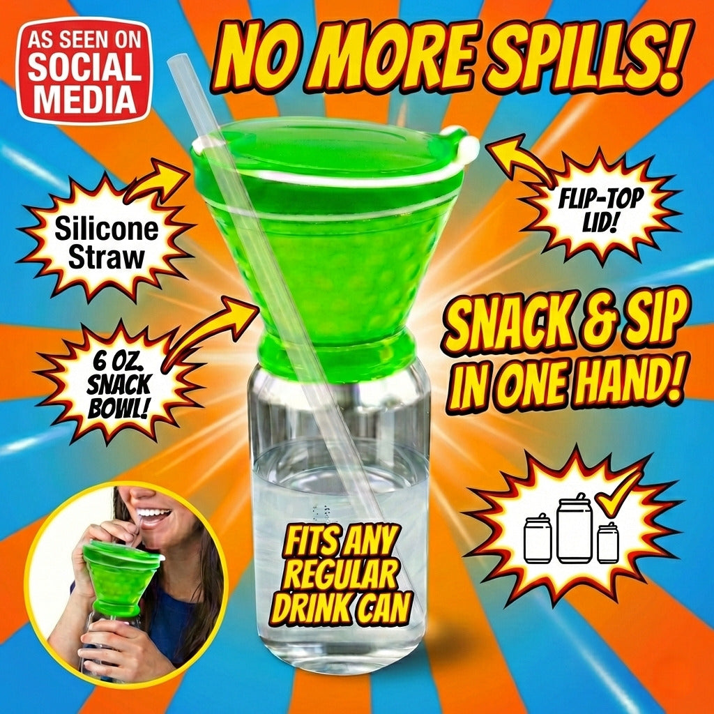 2-in-1 Snack Bowl & Soda Can Topper