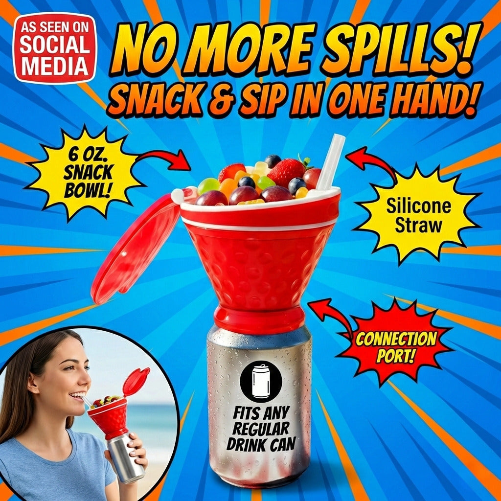 2-in-1 Snack Bowl & Soda Can Topper