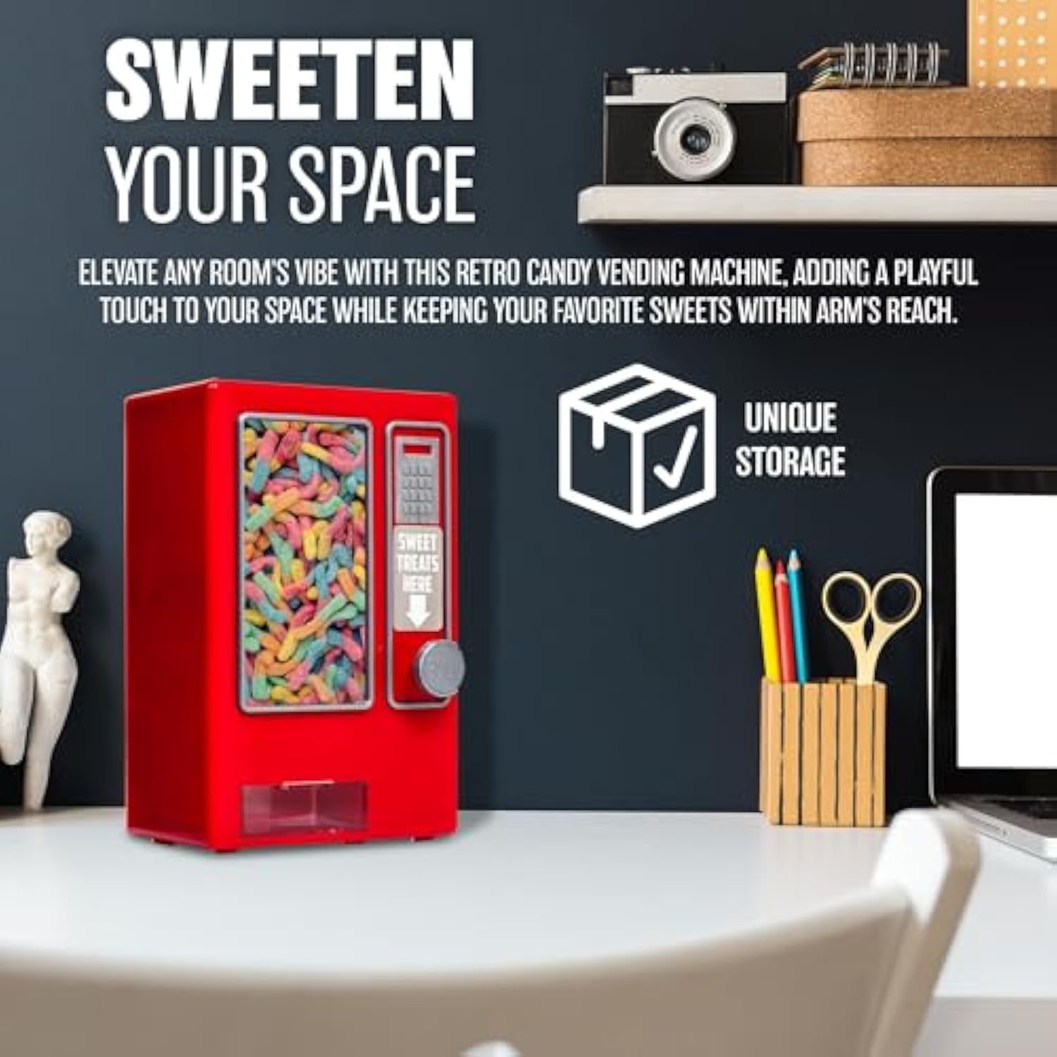 Mini Vending Machine Classic Retro Design Sweets Dispenser