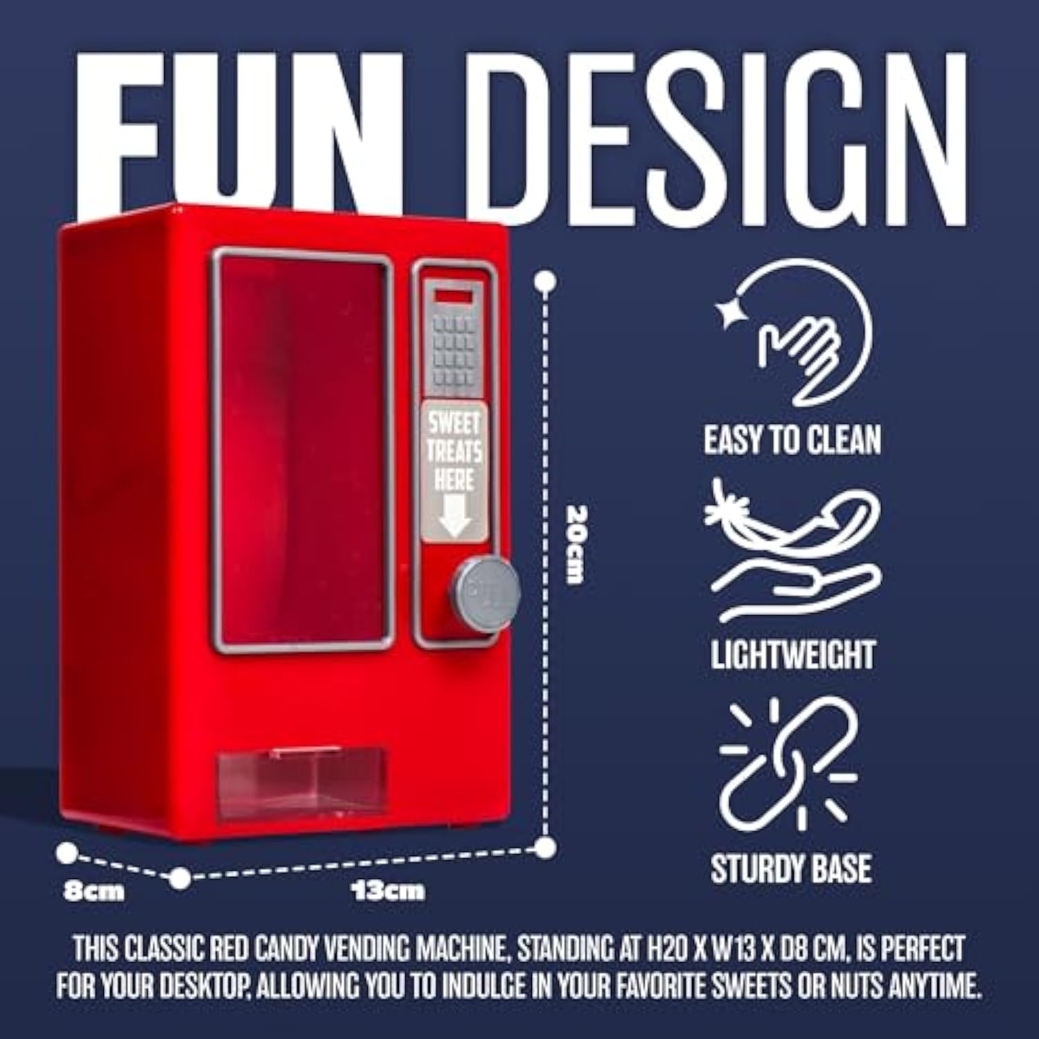 Mini Vending Machine Classic Retro Design Sweets Dispenser