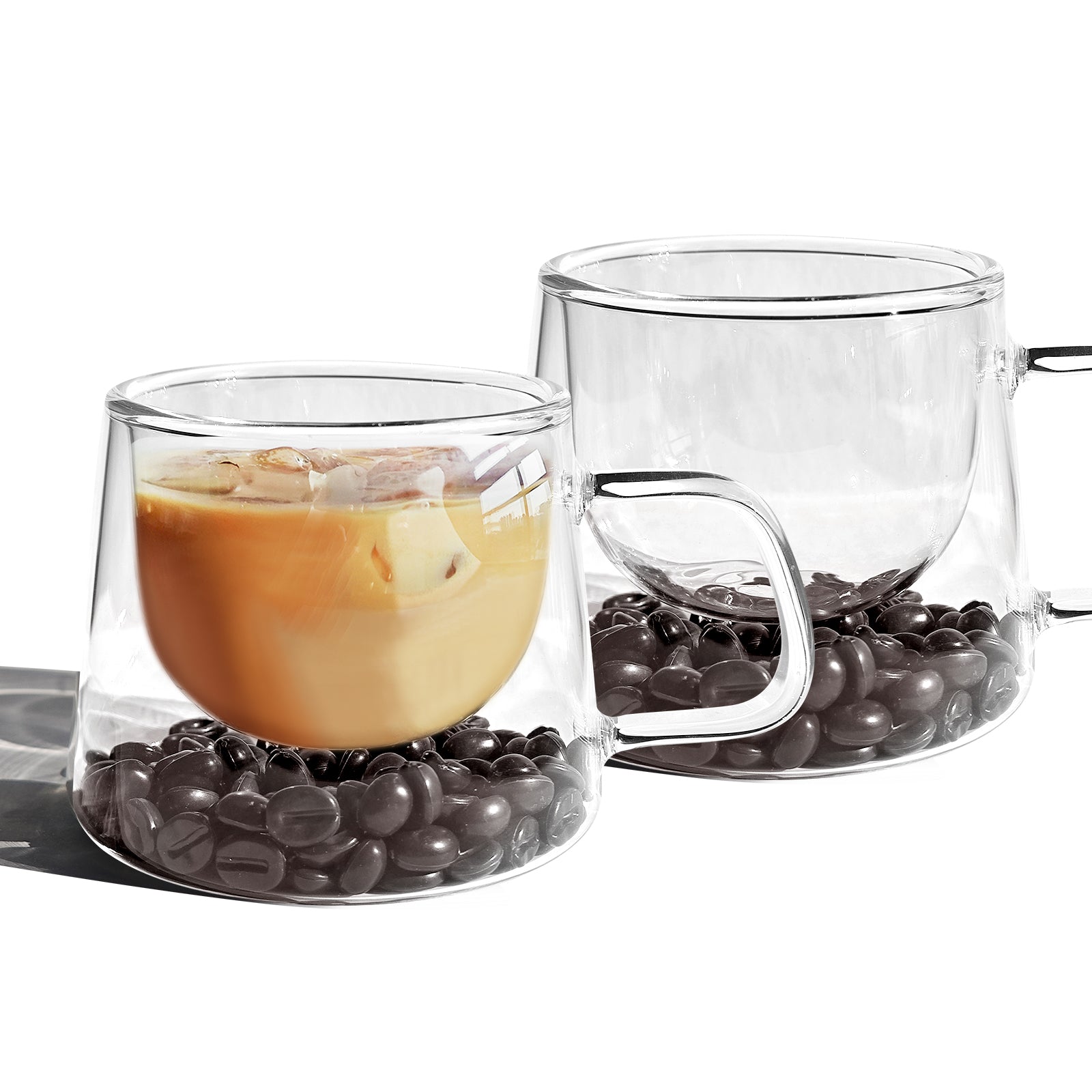 Floating Coffee Bean Illusion Cups Set of 2